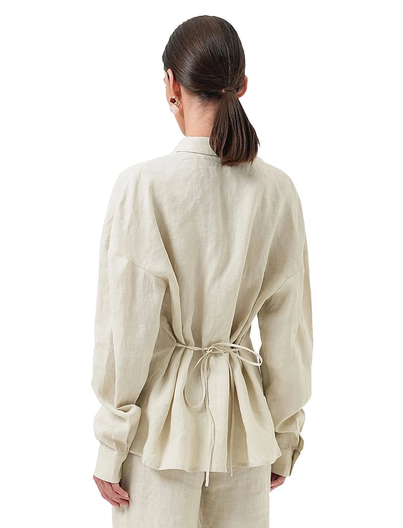 OW Collection - LUMA Shirt - linen shirts - beige - 4