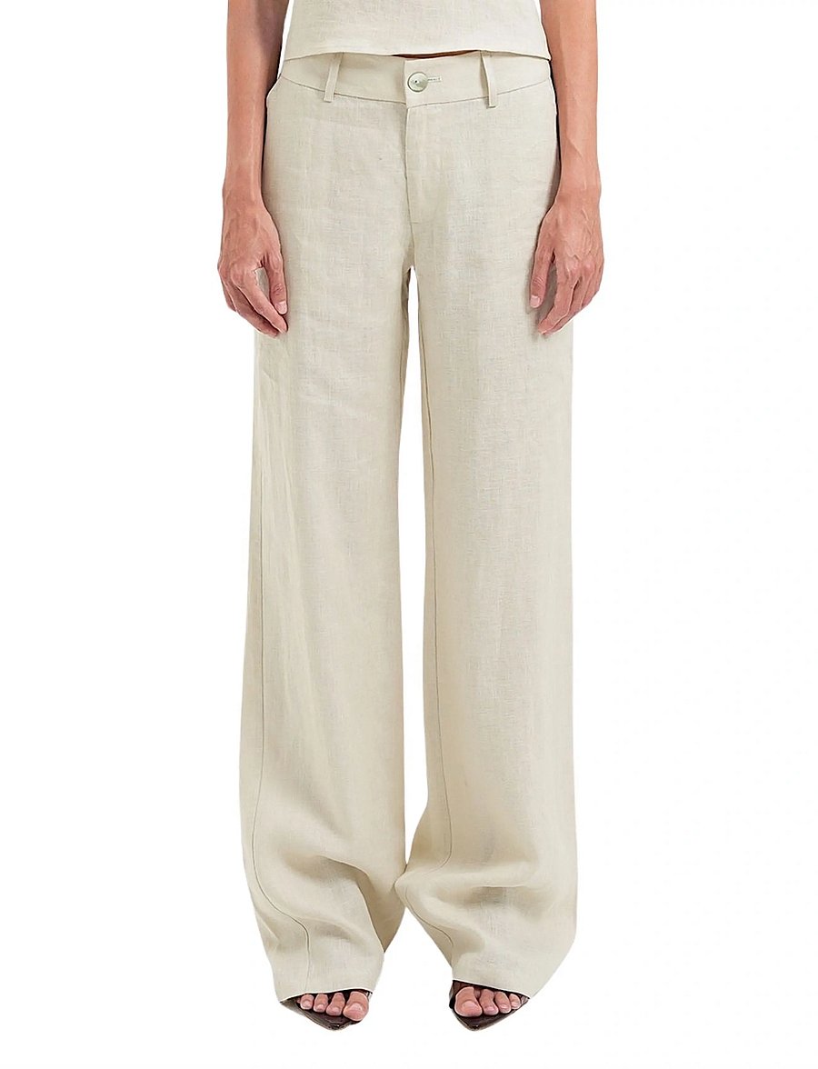 OW Collection - LUMA Pants - leinenhosen - beige - 0