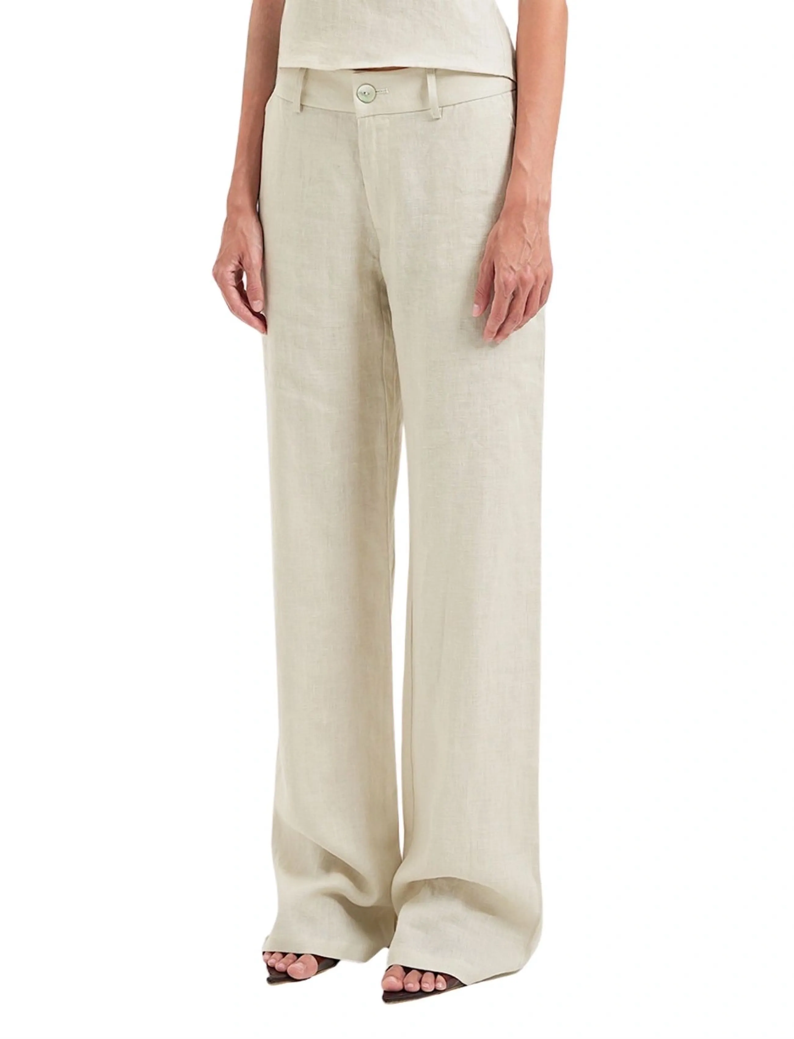 OW Collection - LUMA Pants - leinenhosen - beige - 3