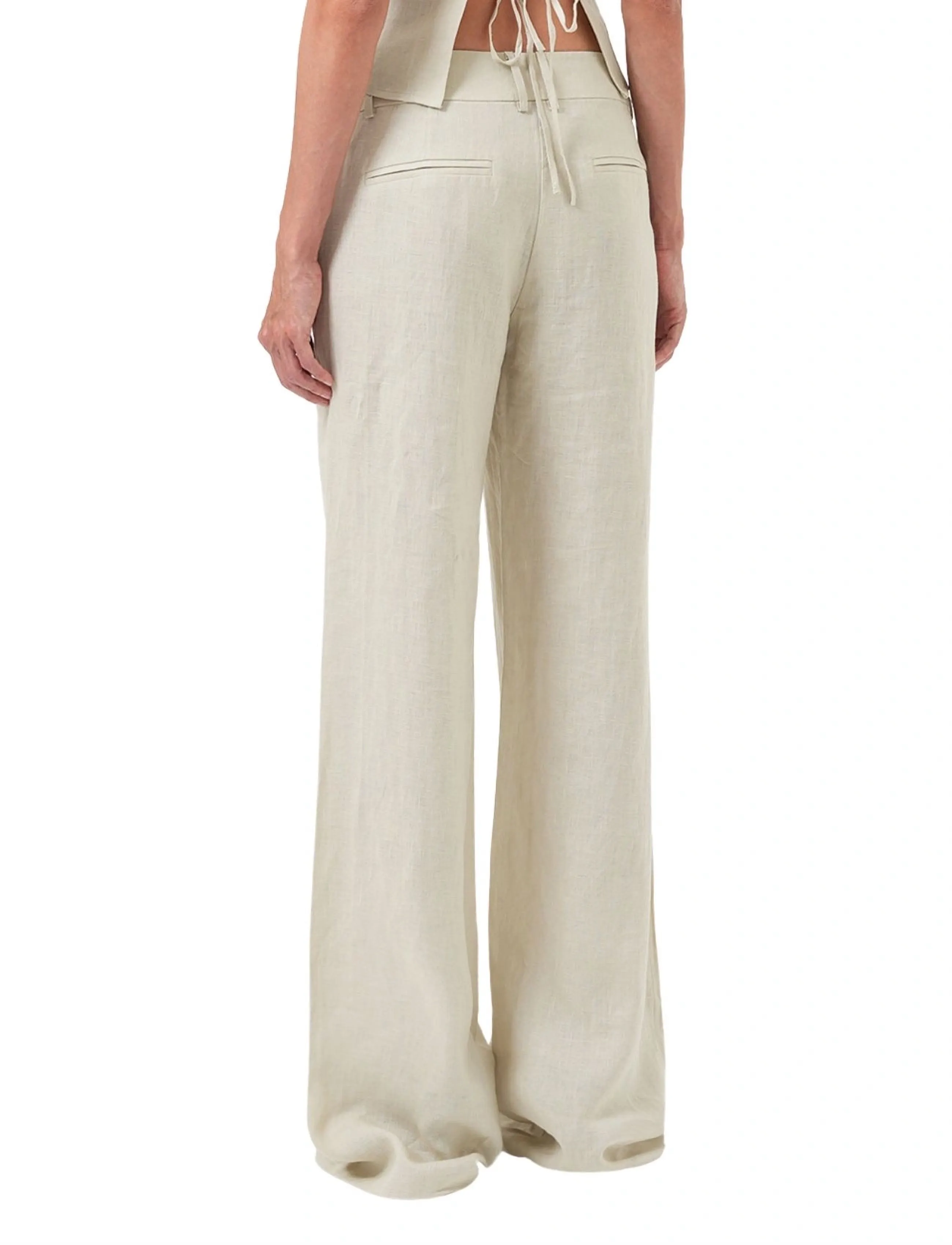 OW Collection - LUMA Pants - leinenhosen - beige - 4