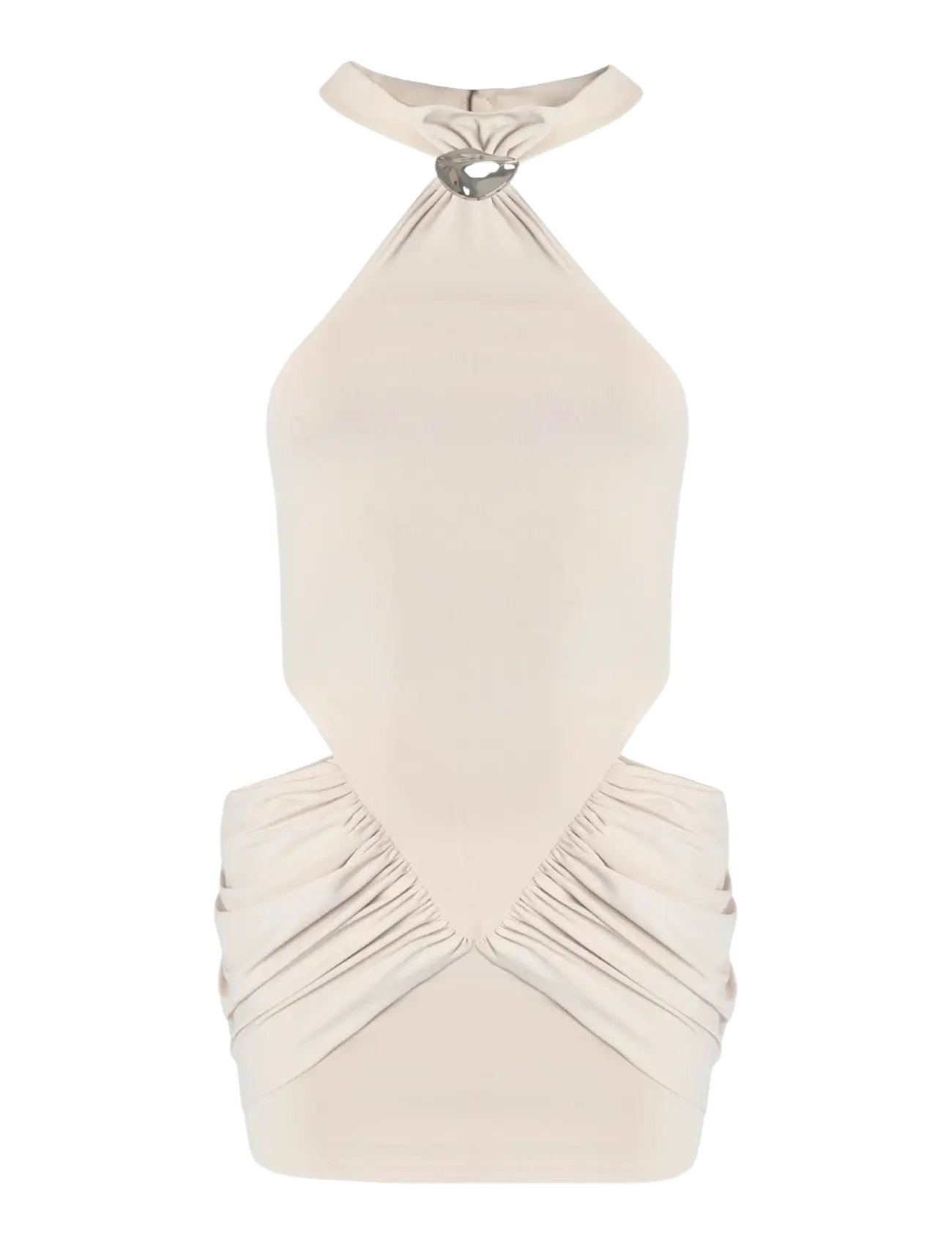 OW COLLECTION Dione Mini Kleid Beige - XL - Damen