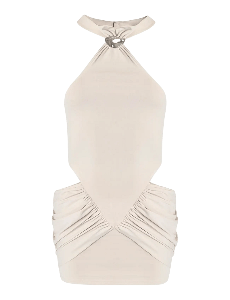 OW Collection - DIONE Mini Dress - cocktailkjoler - beige - 1