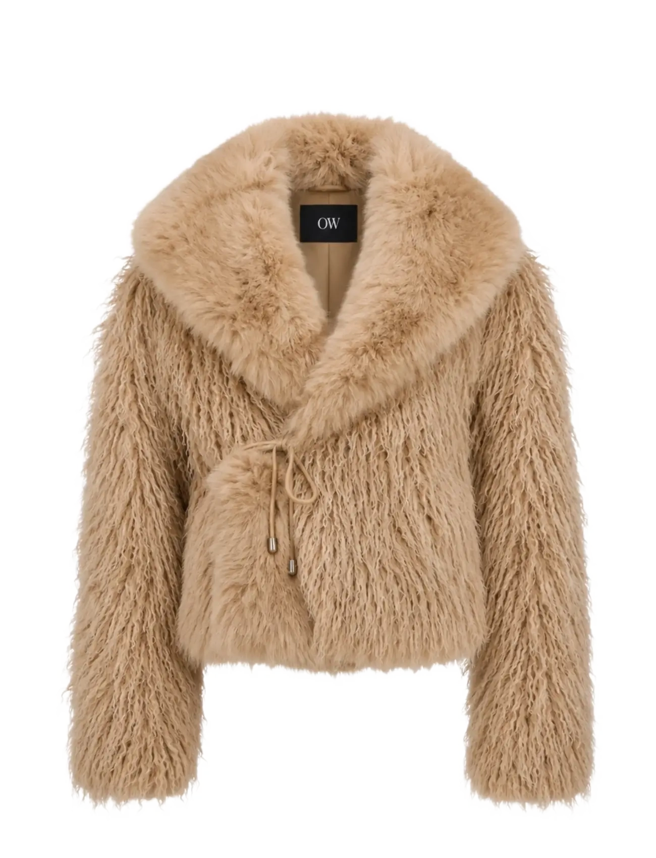OW Collection - ALVA Faux Fur Jacket - tan - 1