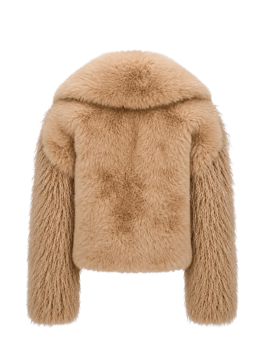 OW Collection - ALVA Faux Fur Jacket - tan - 2