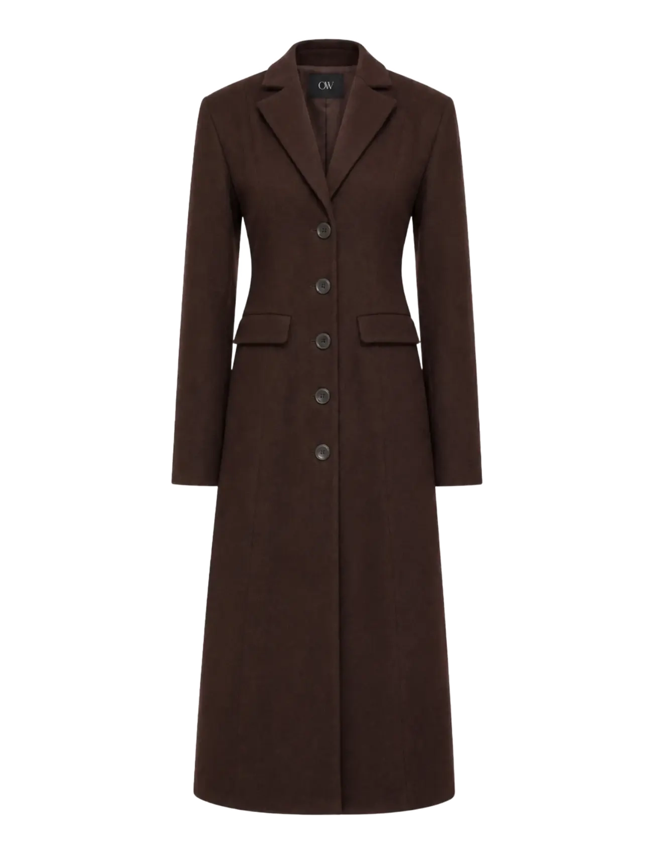 OW Collection - YRSA Wool Coat - talvejoped - tobacco brown - 1