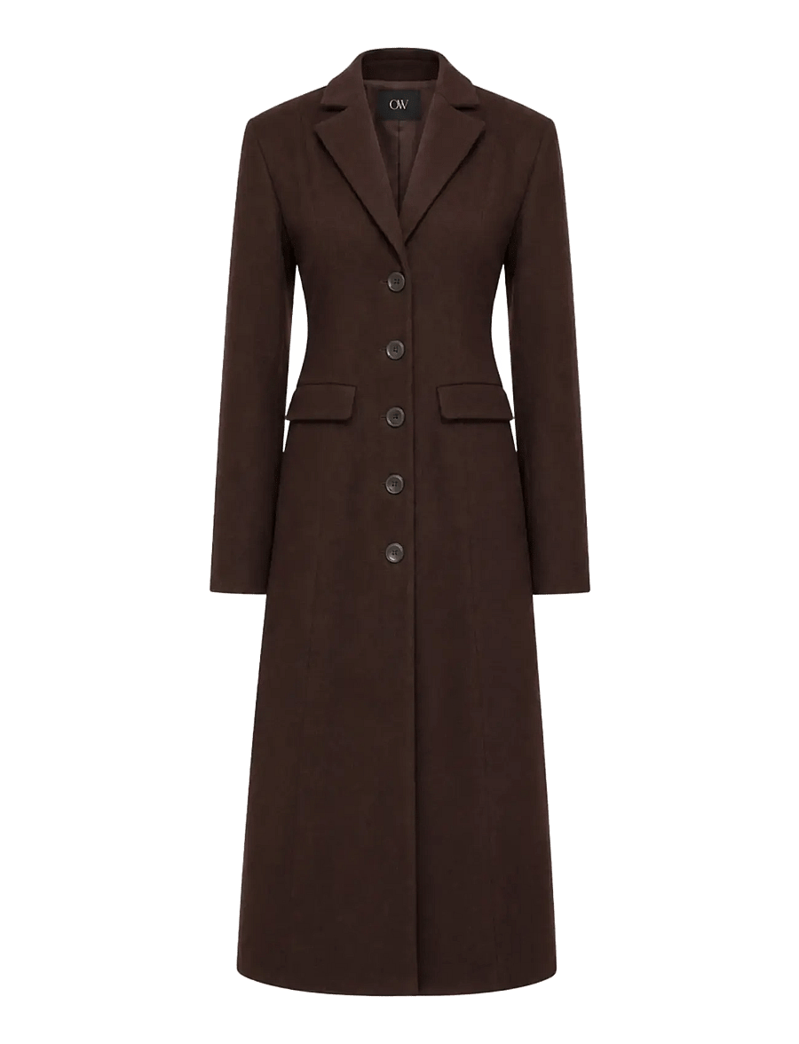 OW Collection - YRSA Wool Coat - talvejoped - tobacco brown - 1
