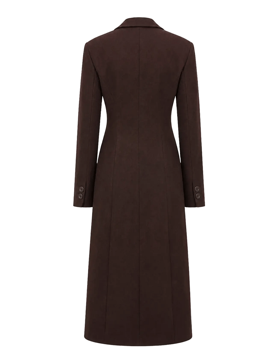 OW Collection - YRSA Wool Coat - talvejoped - tobacco brown - 2