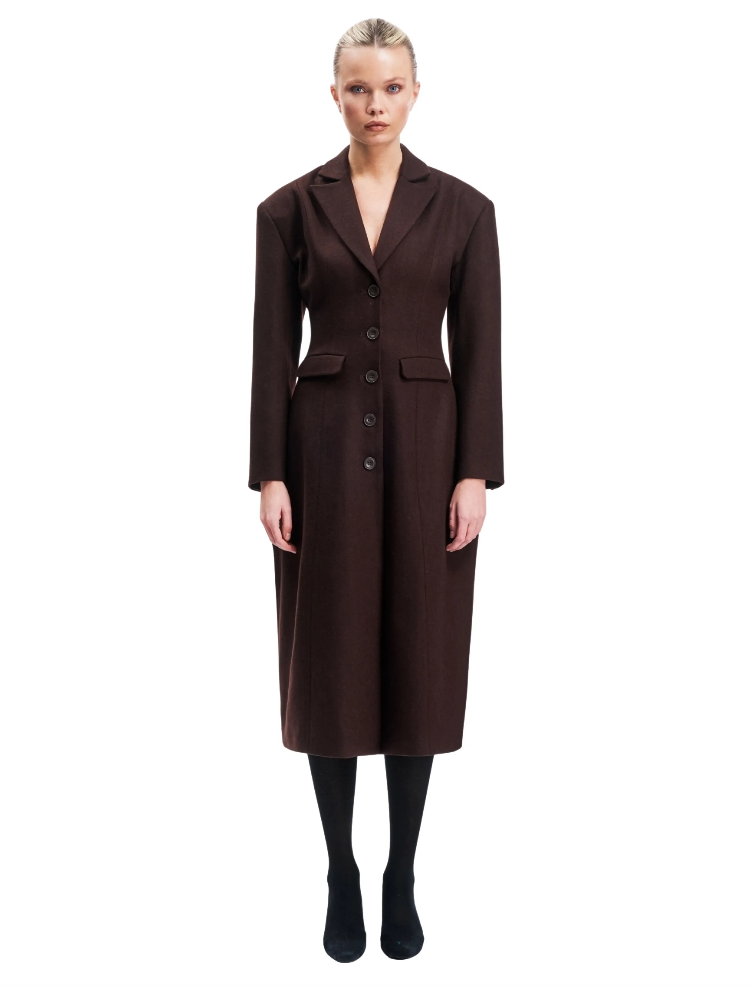 OW Collection YRSA Wool Coat - OW Collection - TOBACCO BROWN / brown