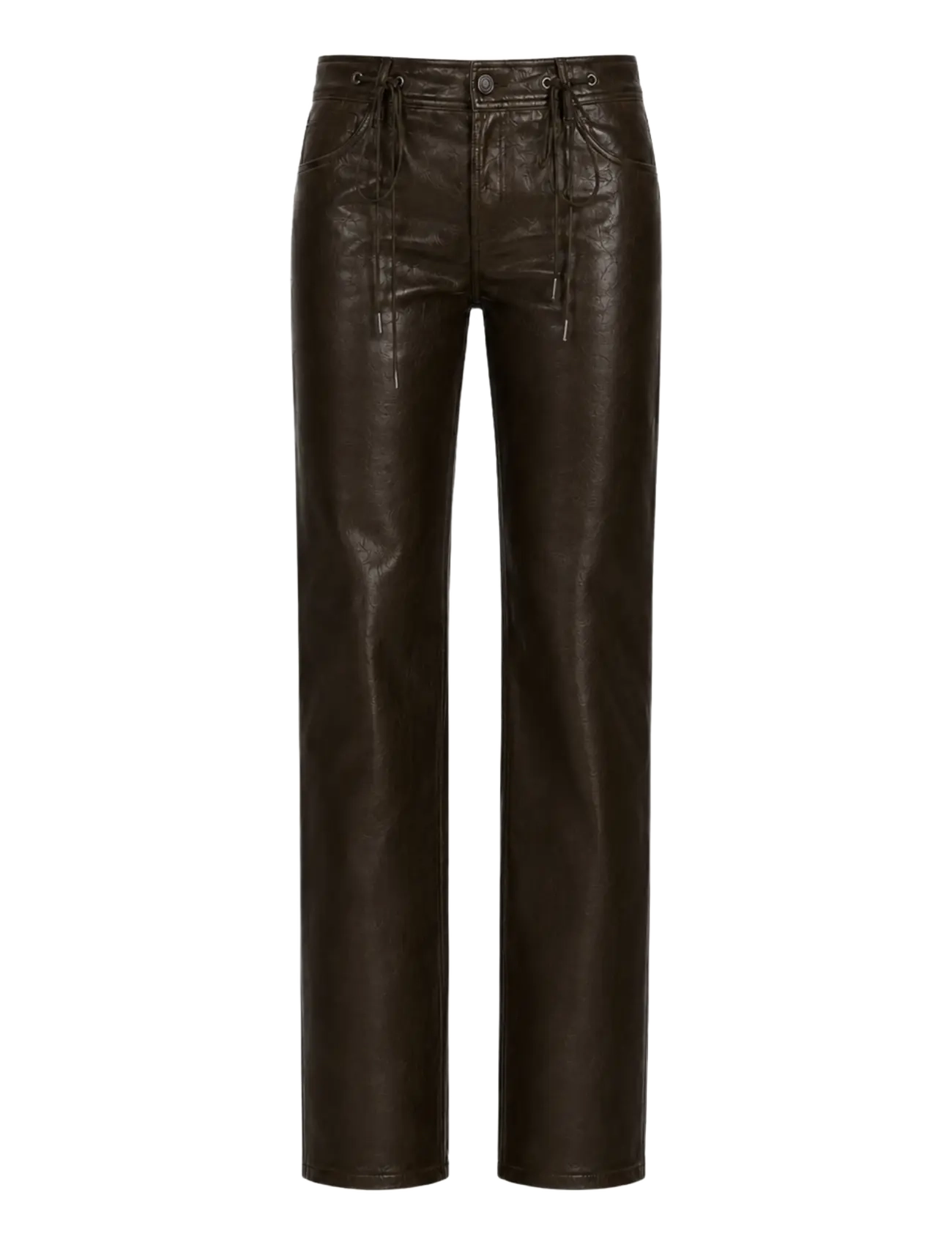 OW Collection - KAYA Pants - straight leg trousers - tobacco brown - 1