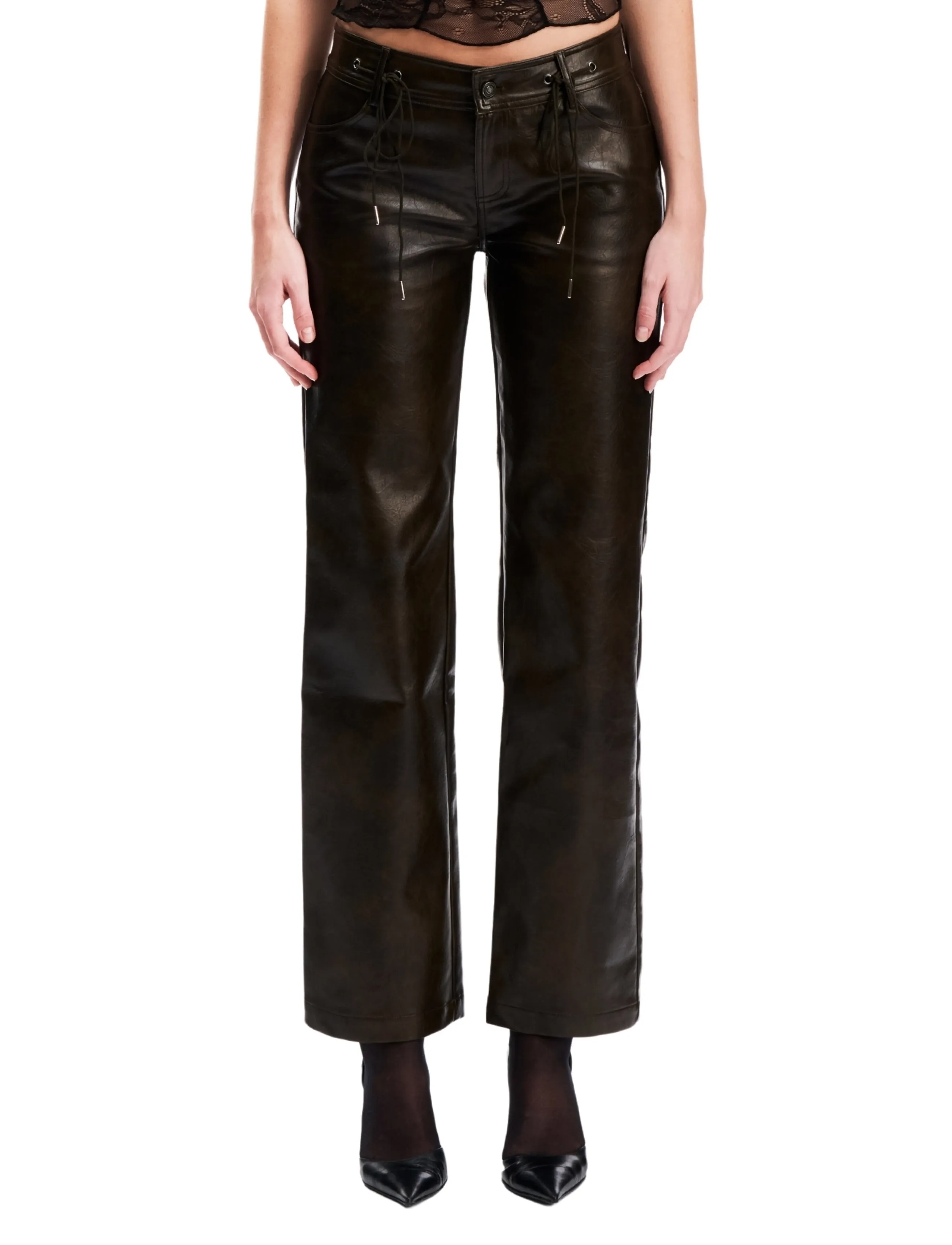 OW Collection KAYA Pants - Kleidung - TOBACCO BROWN / brown