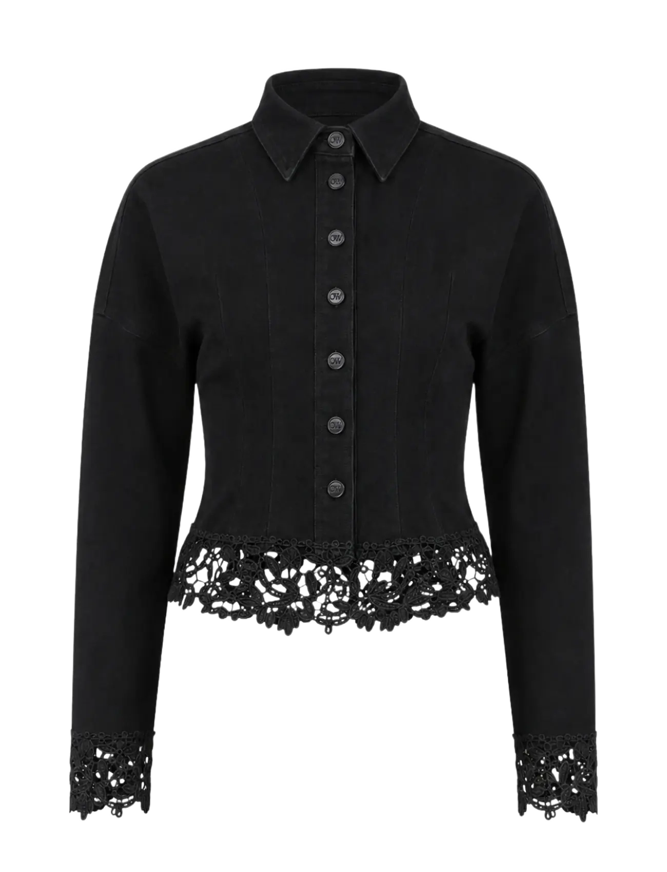 OW Collection - ELDORA Denim Shirt - black - 1