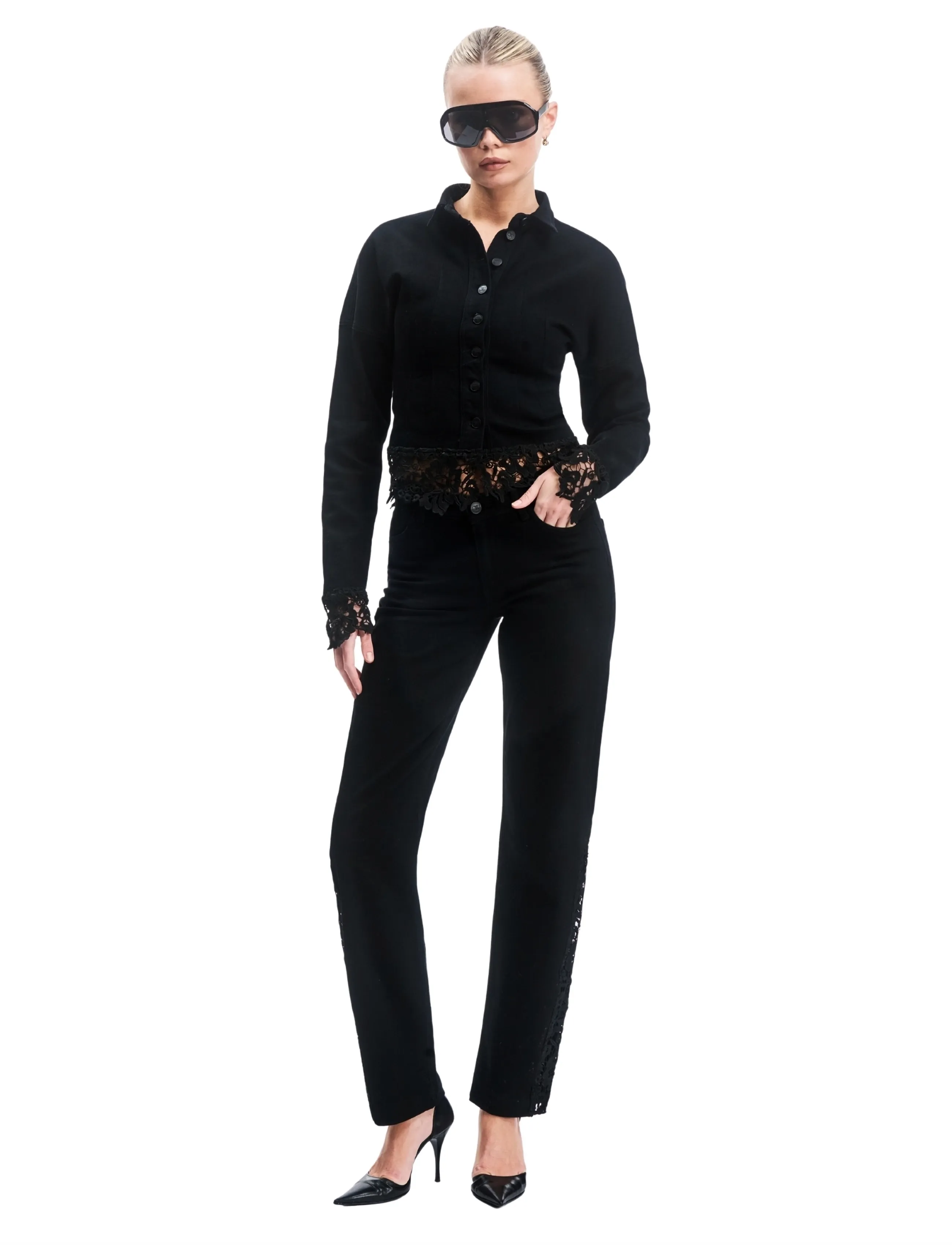 OW Collection - ELDORA Denim Shirt - black - 5