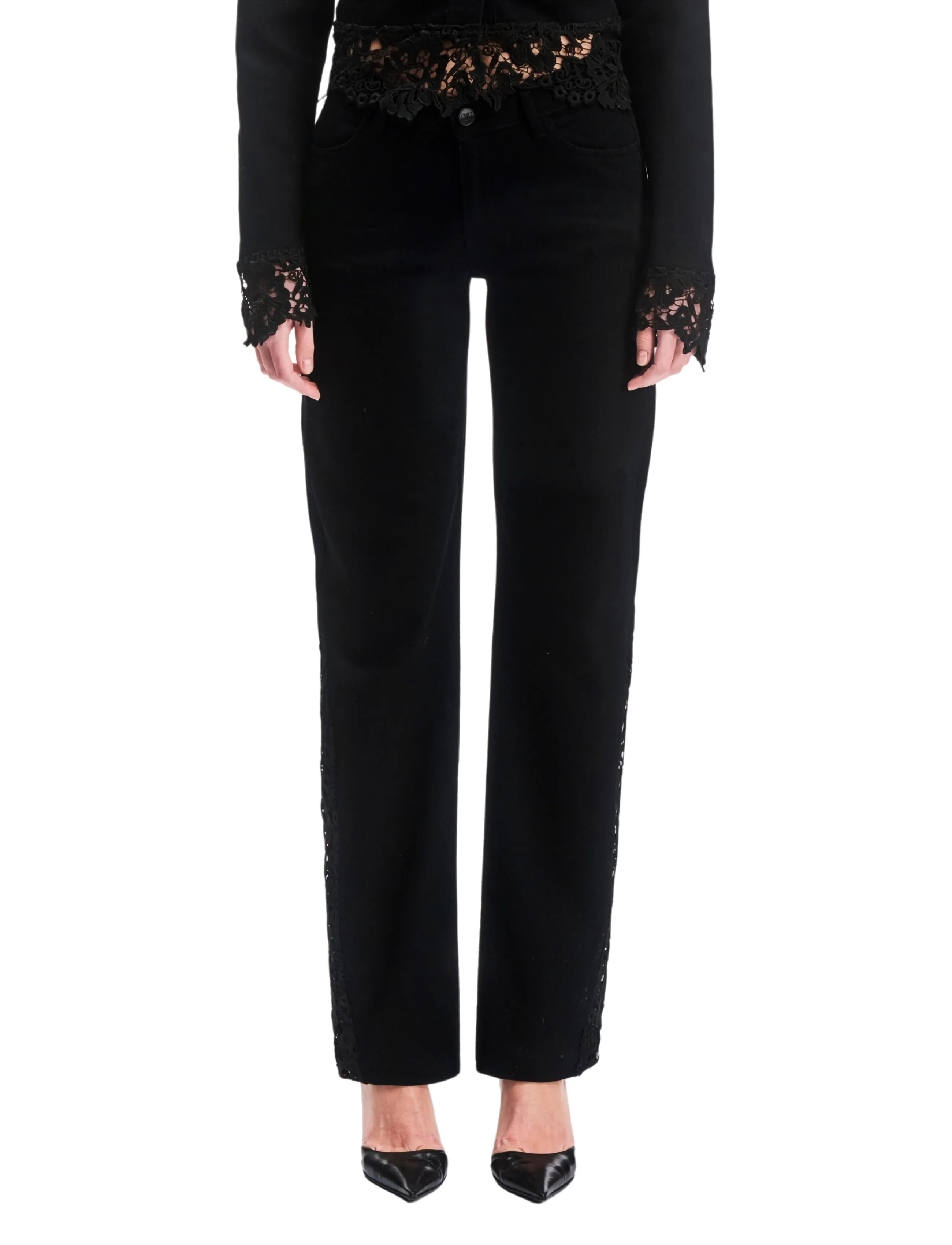 OW Collection ELDORA Denim Jeans - Denim clothing - BLACK / black