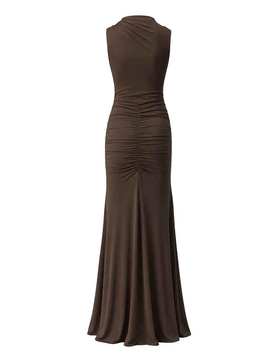 OW Collection - ELINA Maxi Dress - chocolate brown - 2