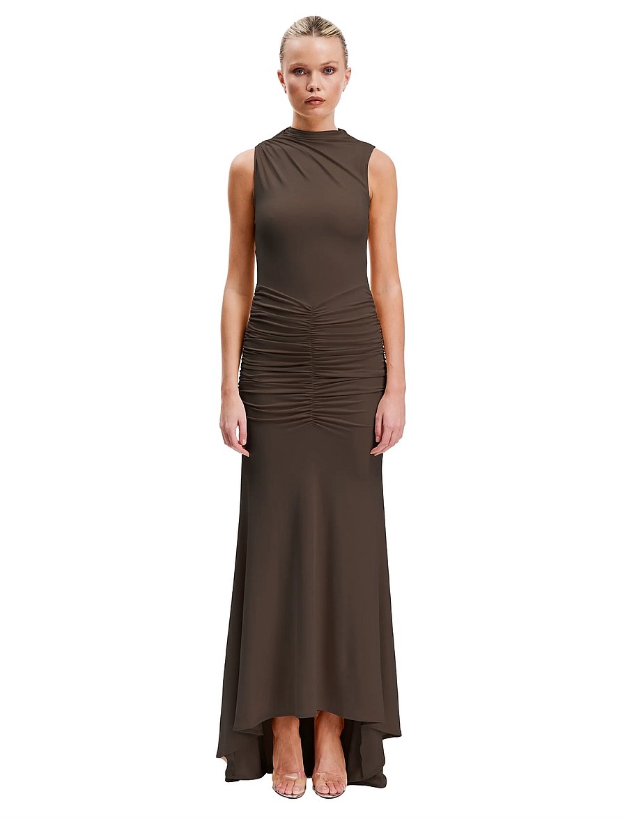 OW Collection - ELINA Maxi Dress - chocolate brown - 0
