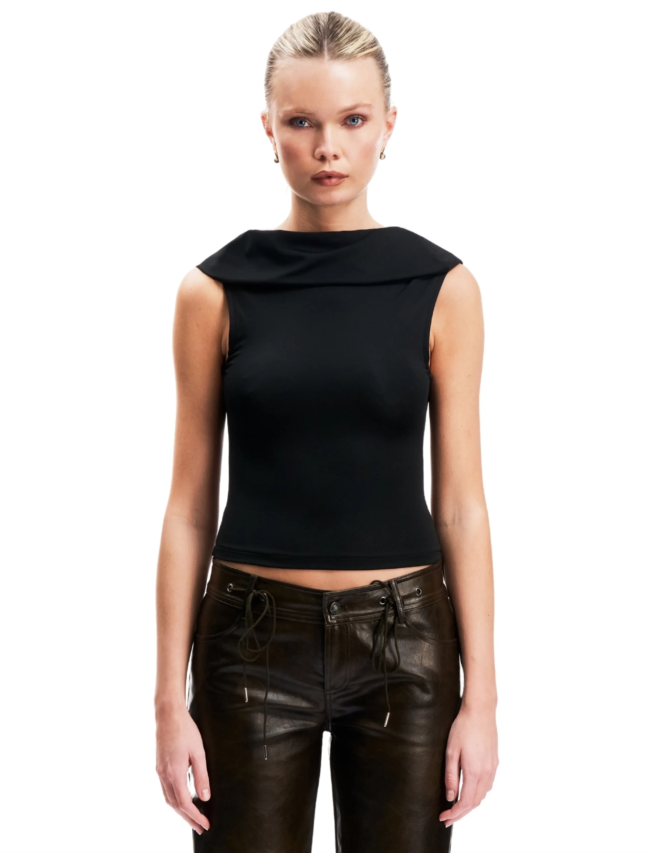 OW Collection SELMA Top - T-särgid ja topid - BLACK / black