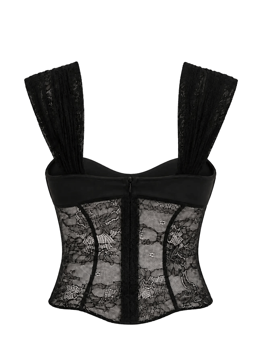 OW Collection - VILDA Lace Top - black - 2