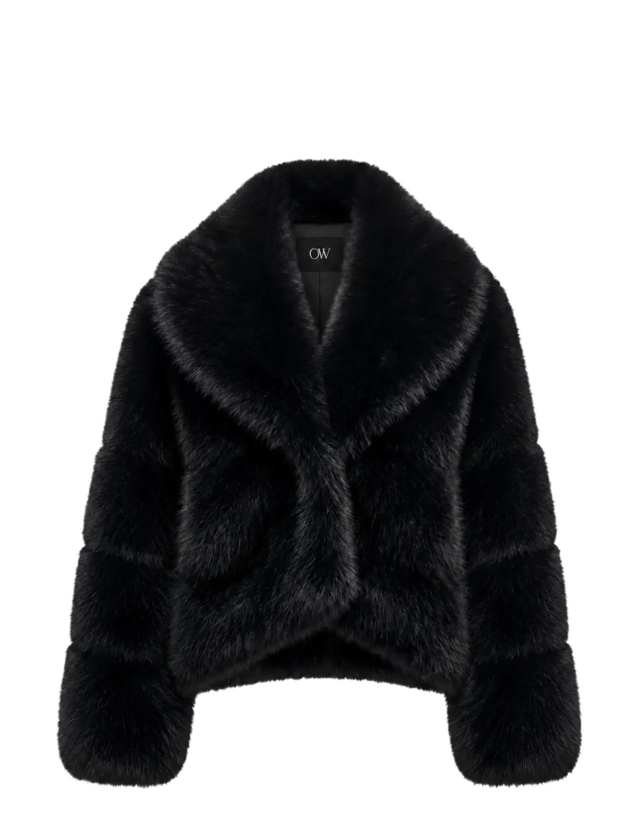 OW Collection - MILAN Faux Fur Jacket - imitatiebont jassen - black - 1