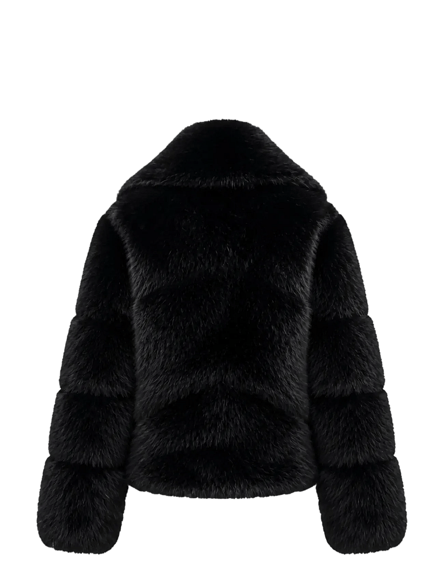 OW Collection - MILAN Faux Fur Jacket - imitatiebont jassen - black - 2