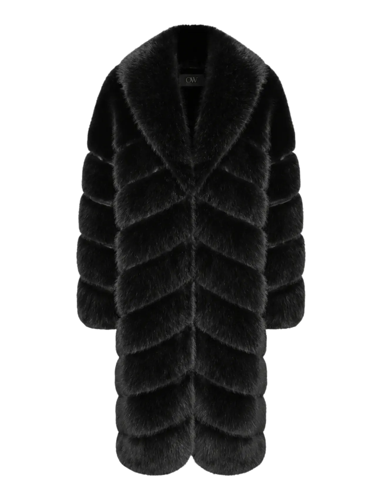 OW Collection - COPENHAGEN Faux Fur Coat - fuskpäls - black - 1