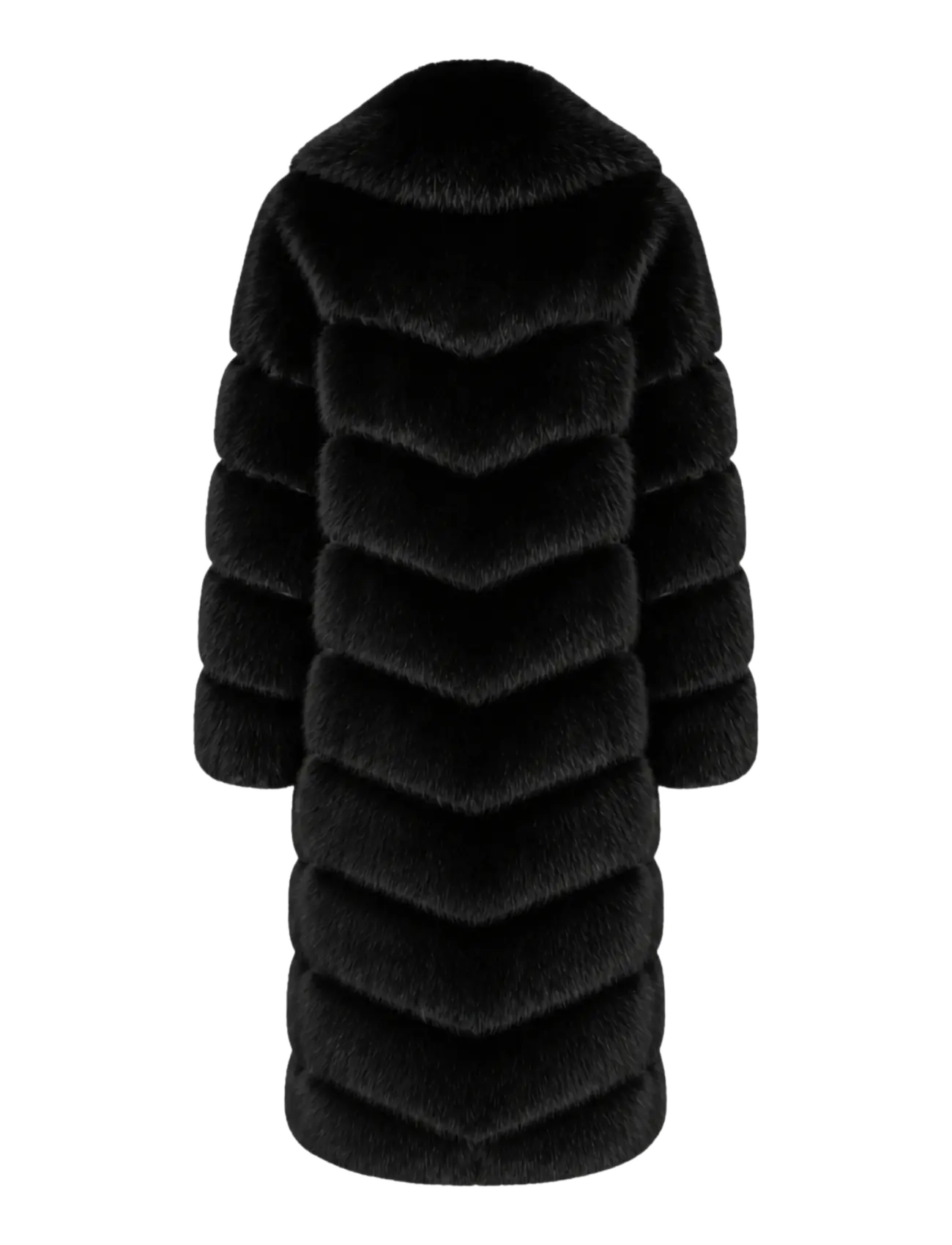OW Collection - COPENHAGEN Faux Fur Coat - fuskpäls - black - 2
