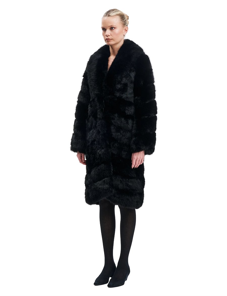 OW Collection - COPENHAGEN Faux Fur Coat - fuskpäls - black - 3