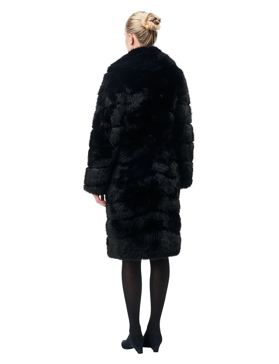 OW Collection - COPENHAGEN Faux Fur Coat - fuskpäls - black - 4