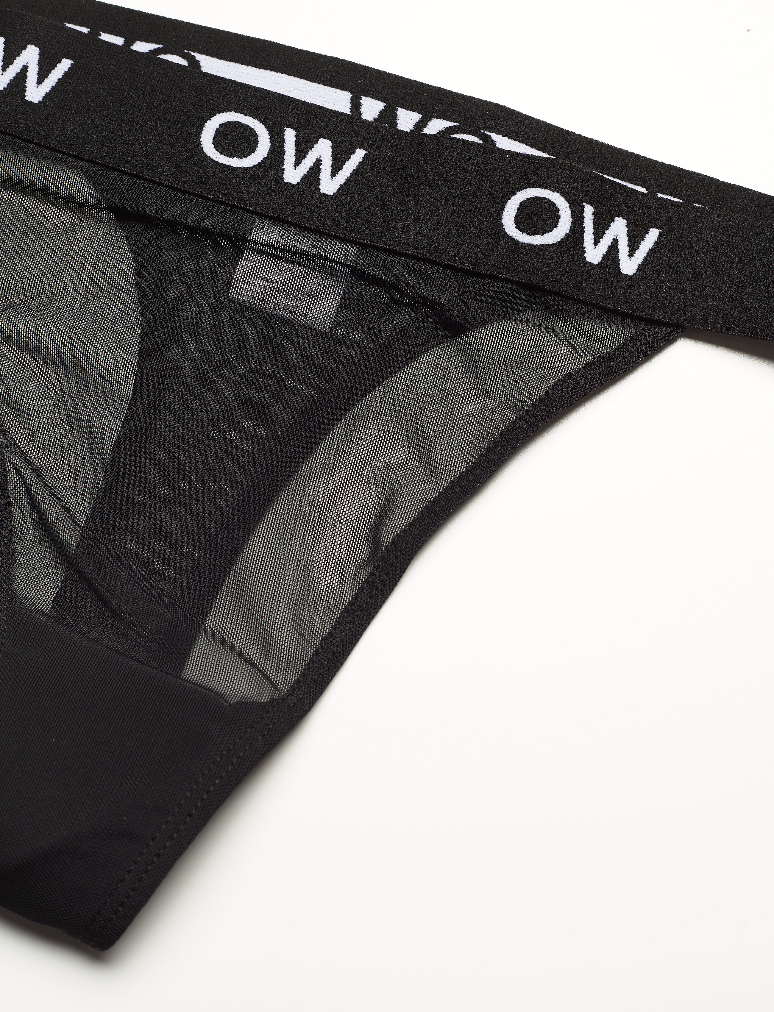 OW Collection - ARIA logo Thong - black caviar - 4