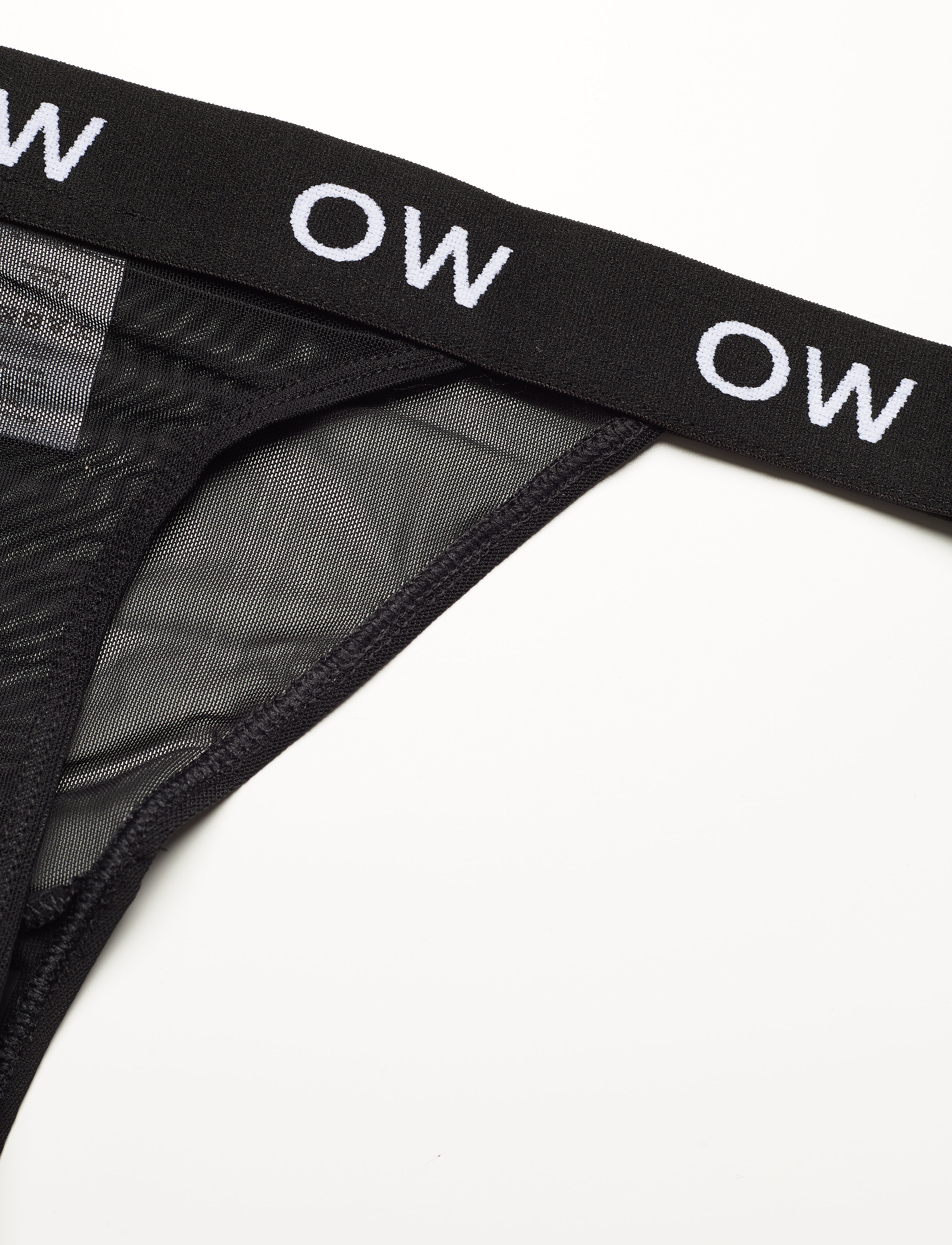 OW Collection - ARIA logo Thong - black caviar - 5