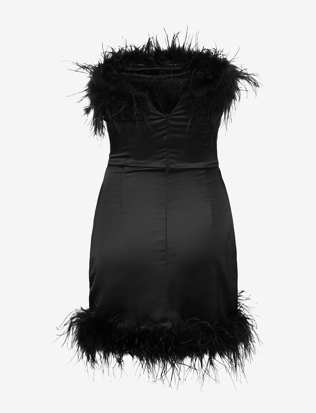 OW Collection - CINDY Feather Dress - black caviar - 2