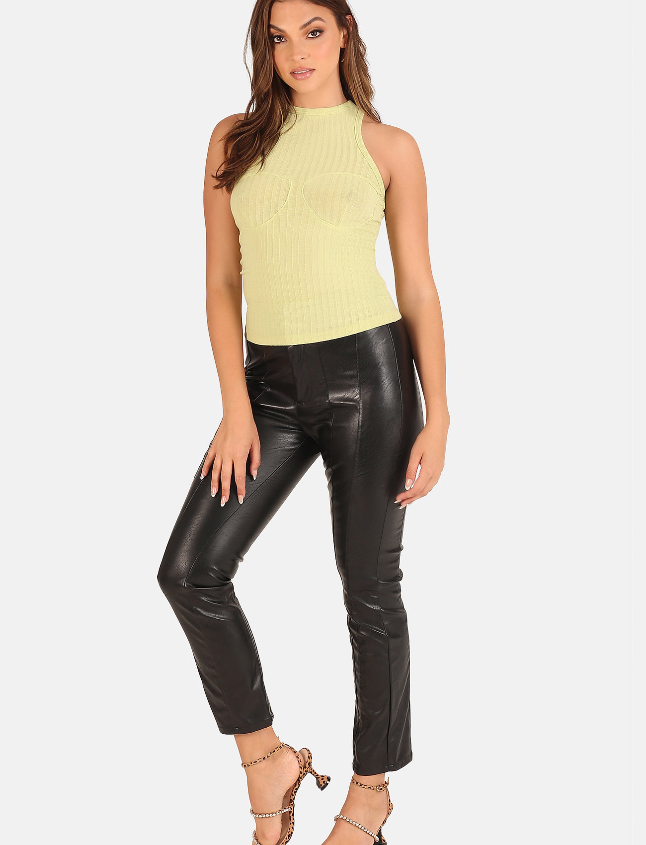OW Collection - CALLIE Stitch Tank Top - alussärgid - green - 5