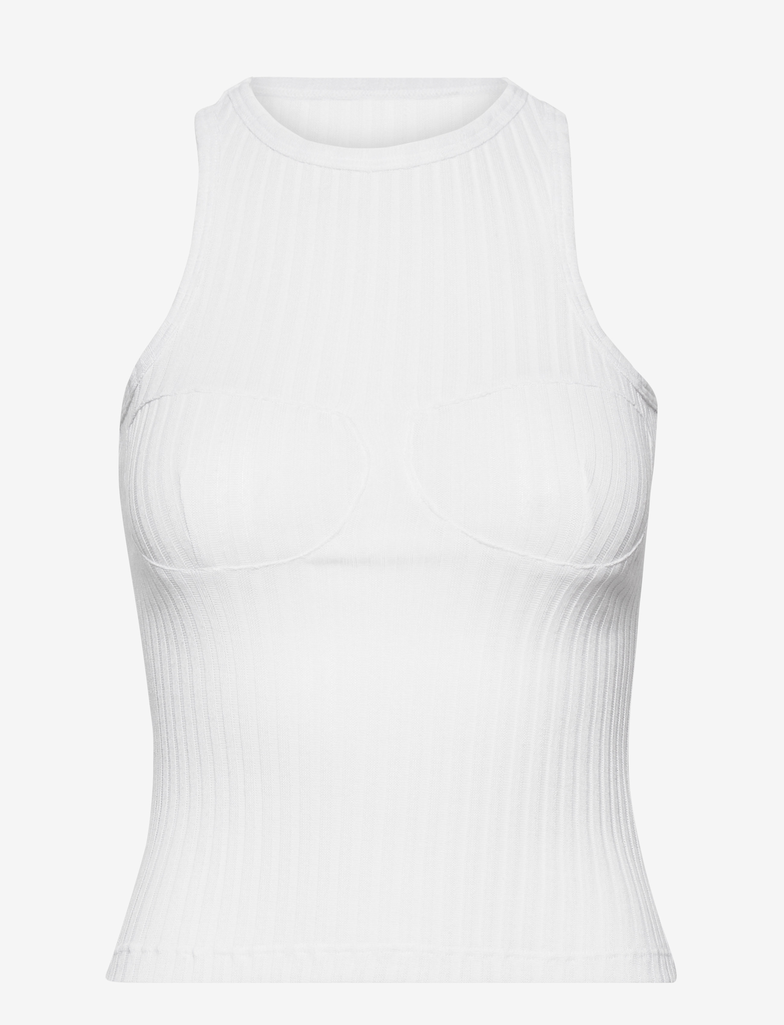 OW Collection CALLIE Stitch Tank Top - Lingerie - WHITE / white