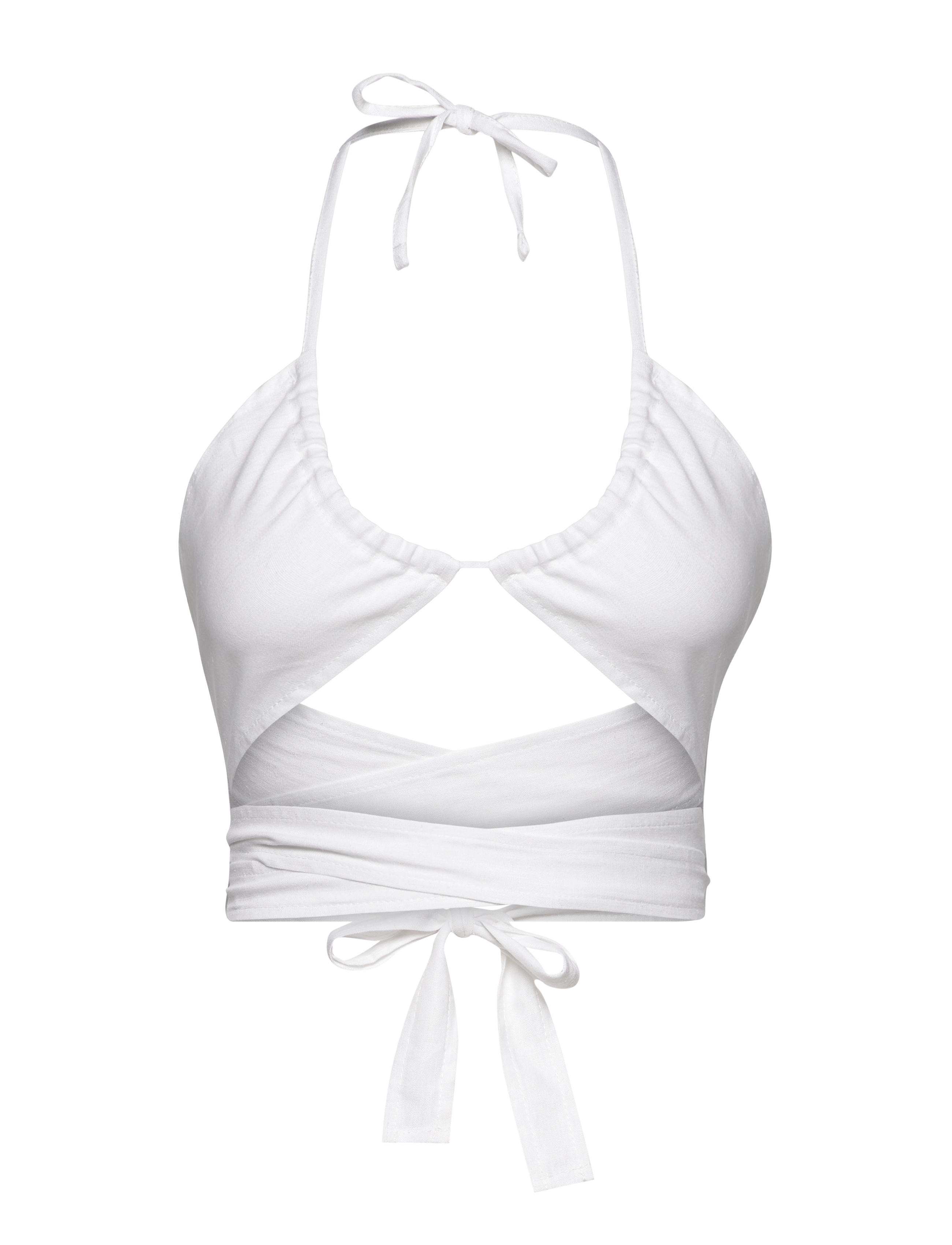OW Collection CRETE Top - Riided - WHITE / white