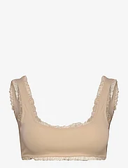 OW Collection - LUCKY Top - liemenėlės, dėvimos po berankoviais marškinėliais - light beige - 0