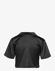 OW Collection - LEMONGRASS Crop Shirt - pysjoverdeler - black caviar - 1