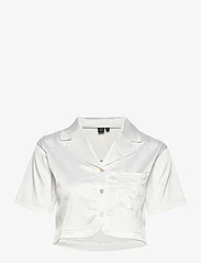 OW Collection - LEMONGRASS Crop Shirt - sievietēm - white - 0