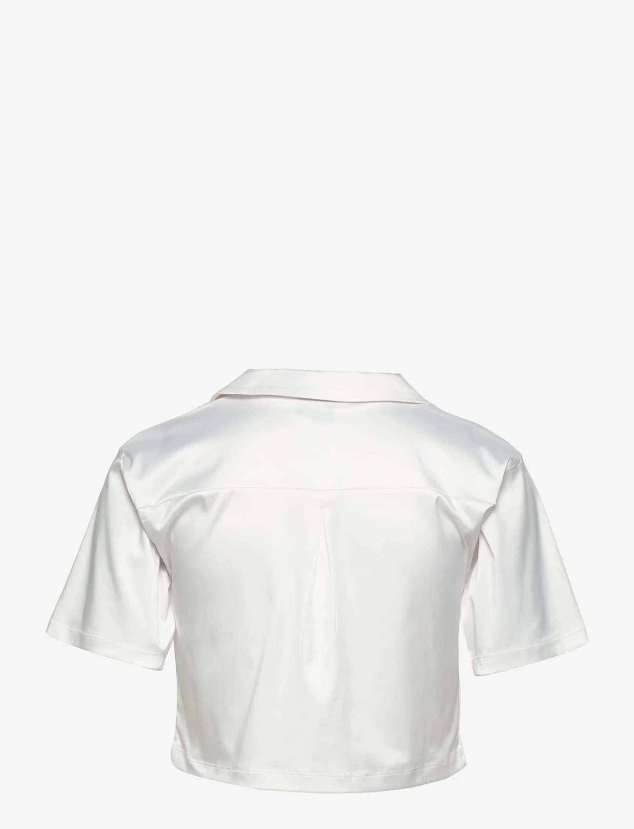 OW Collection - LEMONGRASS Crop Shirt - Överdelar - white - 1