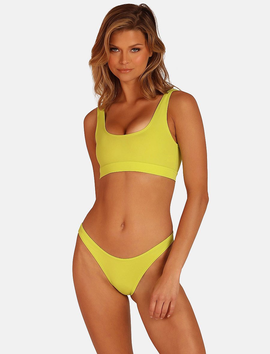 OW Collection - HANNA Bikini Top - bandeau-bikini-oberteile - green - 3