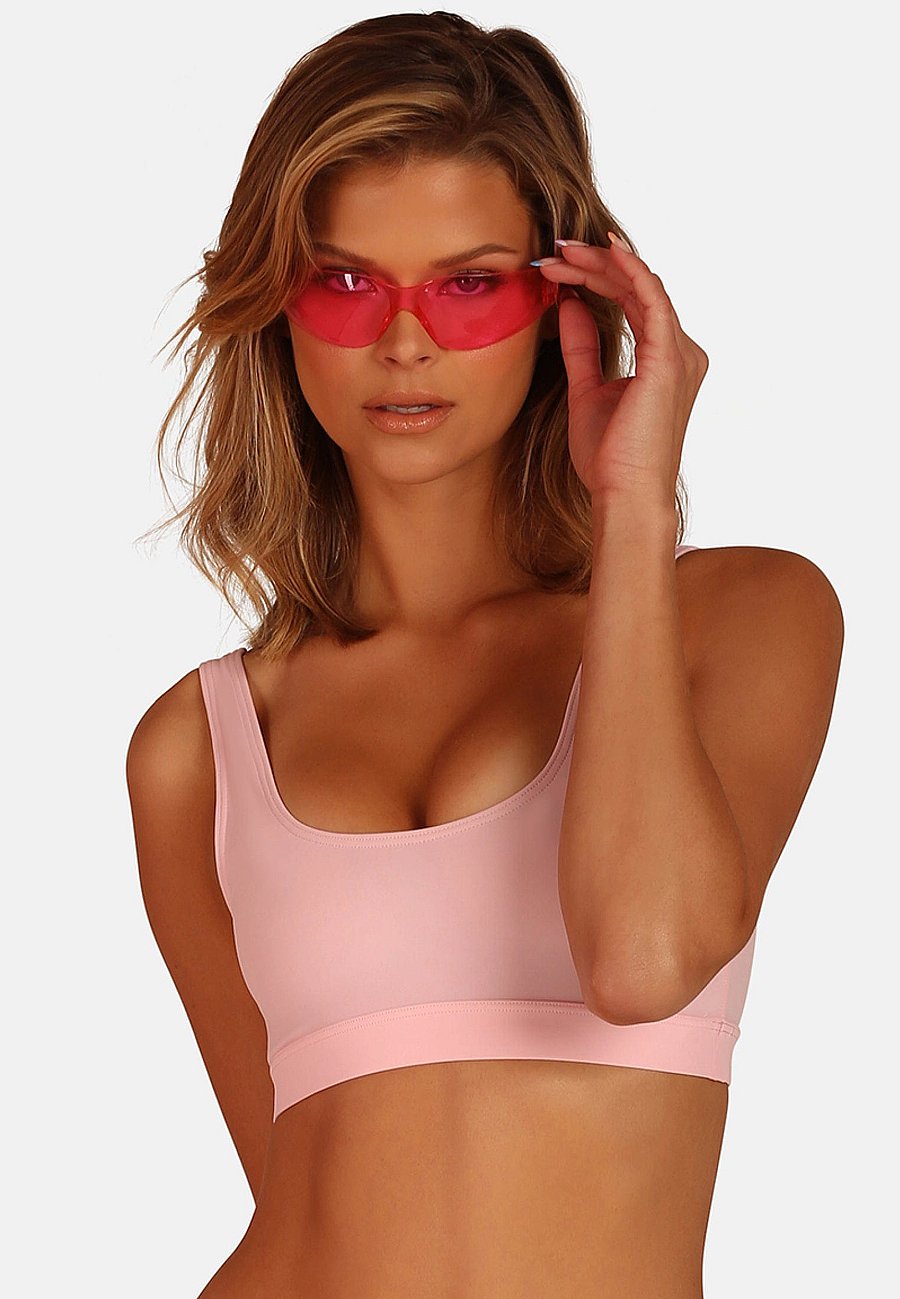 OW Collection - HANNA Bikini Top - „bandeau“ tipo bikinio liemenėlės - rose - 5