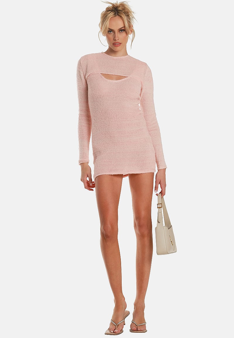 OW Collection - PEACH Dress - knitted dresses - rose - 5