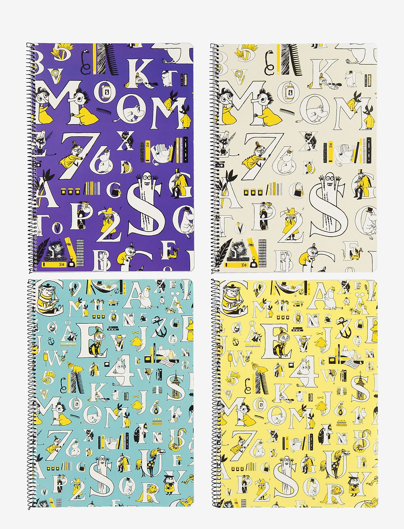 Anglo Nordic - Moomin ABC wire notebook A4 - color assortment - 0