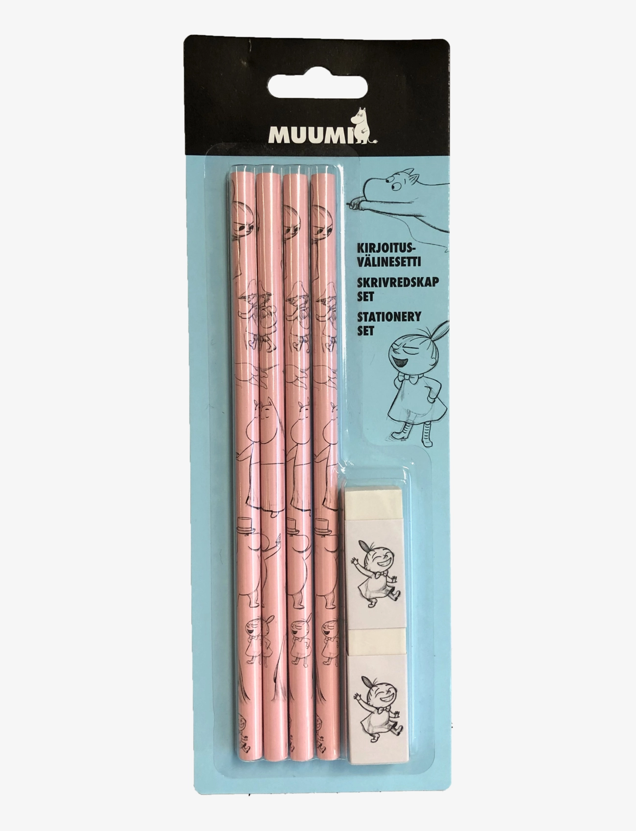 Anglo Nordic - Moomin stationery set pastel - pink & white - 0