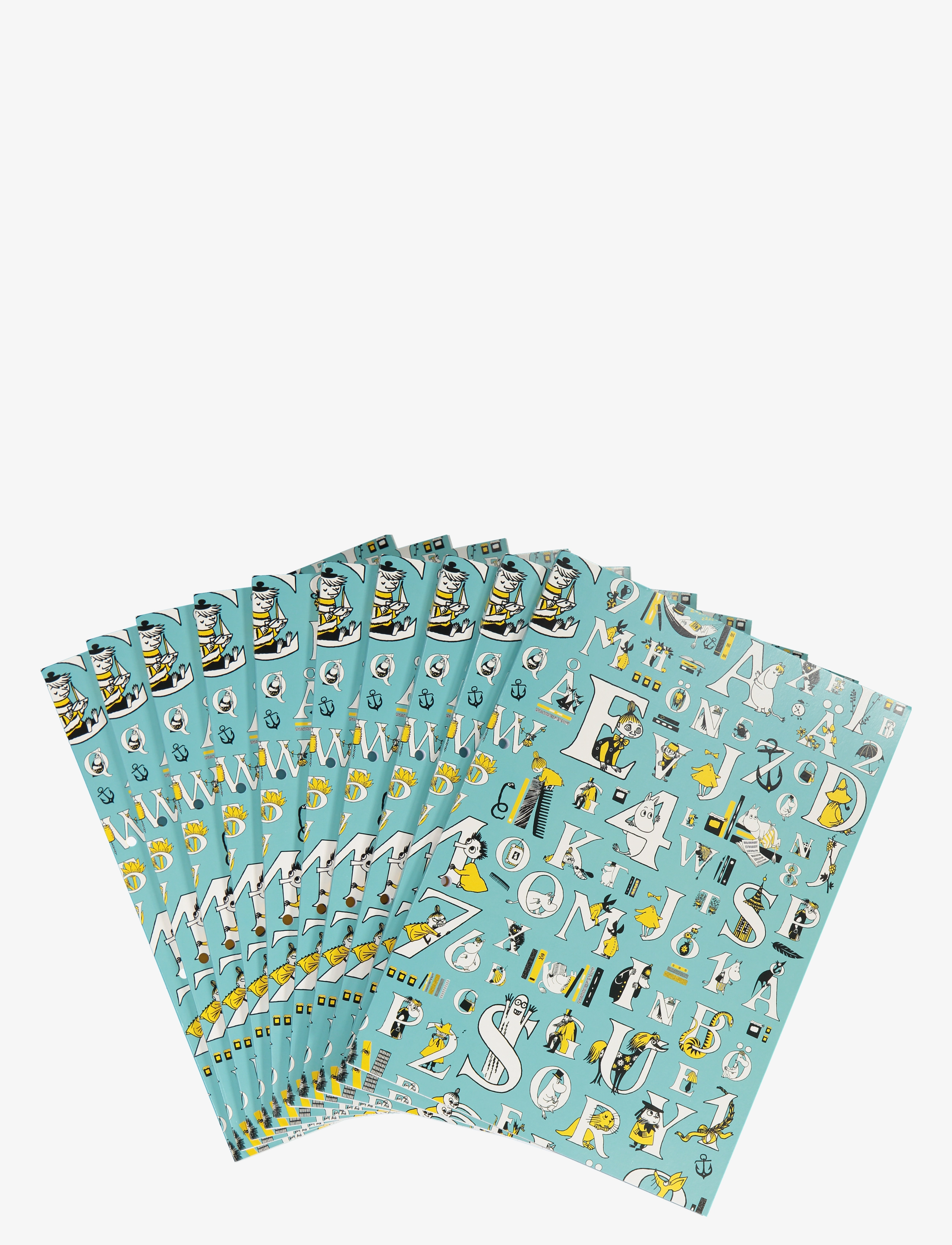 Anglo Nordic - Moomin College pad ABC A4 - turquoise - 1