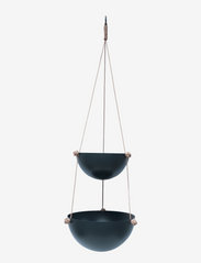 OYOY Living Design - Pif Paf Puf Hanging Storage - 2 Bowls - frugtskåle - dark grey - 0