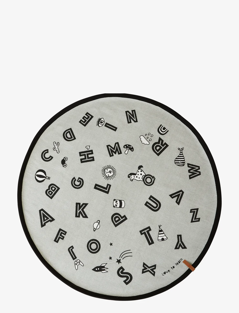 OYOY Living Design - The Alphabet Rug - runde tæpper - light grey - 1