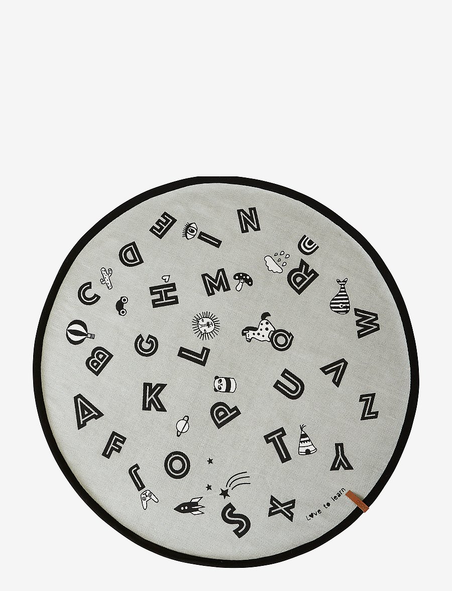 OYOY Living Design - The Alphabet Rug - runde teppiche - light grey - 1