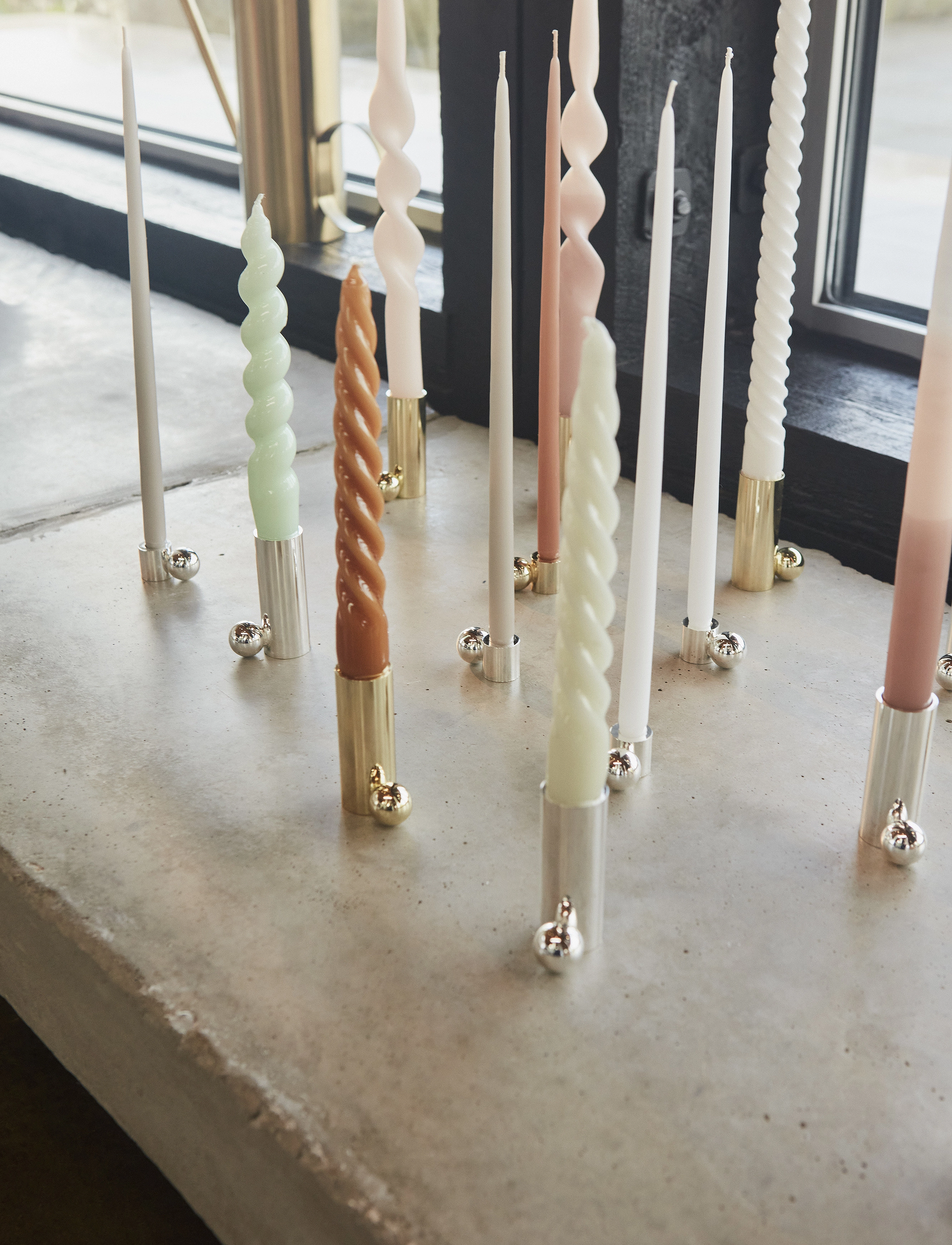 OYOY Living Design Palloa Candleholder High, 4.5X2.6X7 cm x 4.5, Gold, Lysestager & Lanterner > Lysestager, Unisex