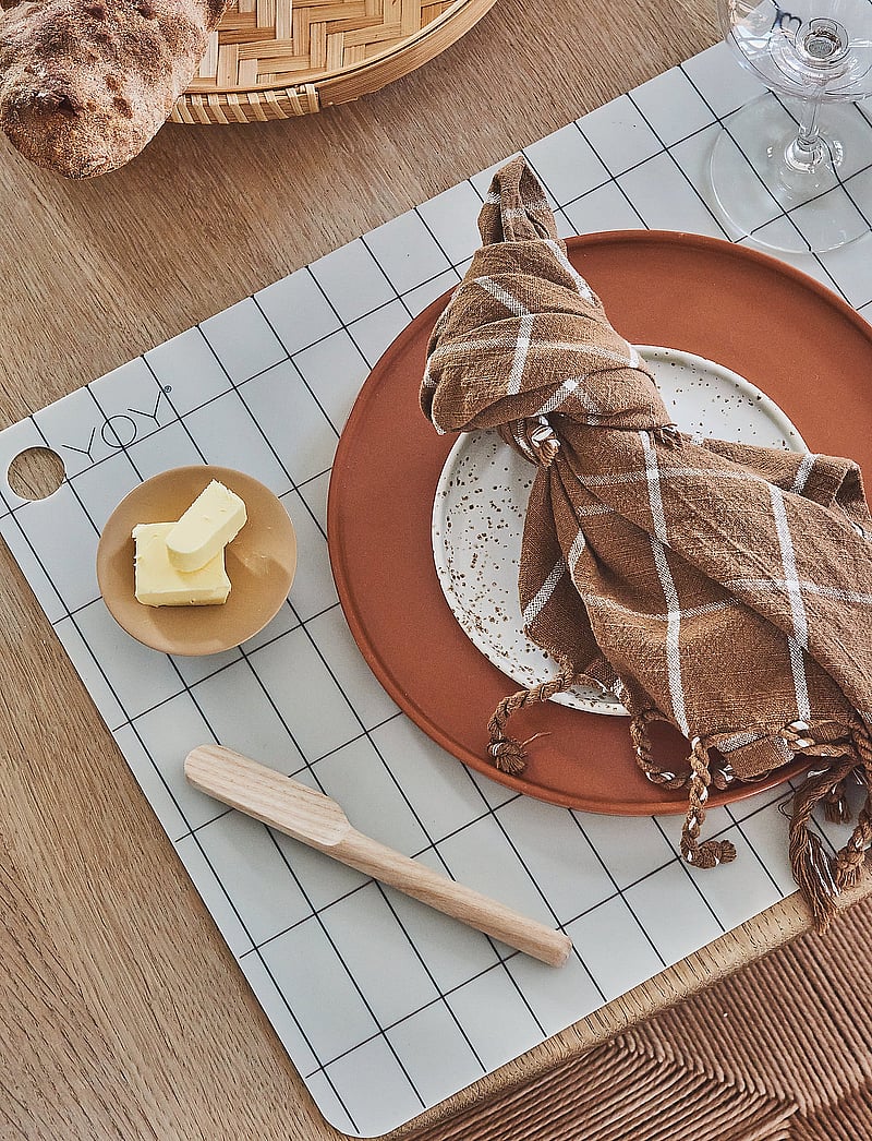 OYOY Living Design - Inka Dinner Plate, Pack of 2 - caramel - 1