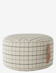Grid Pouf Large - OFFWHITE