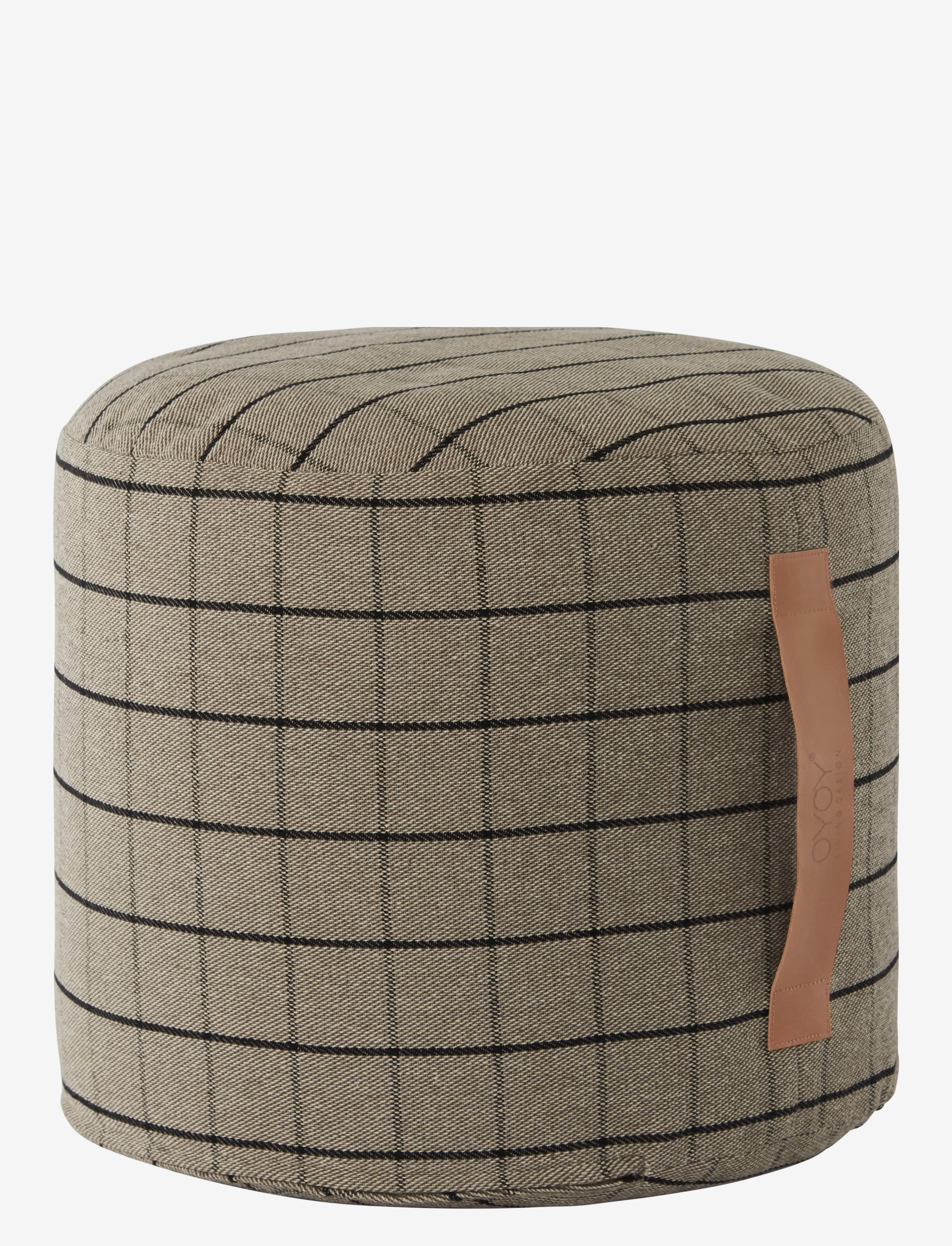 OYOY Living Design Grid Pouf - Furniture - CLAY / grey
